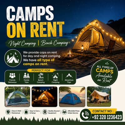 Camps on Rent | Day & Night Camping | Beach Camping