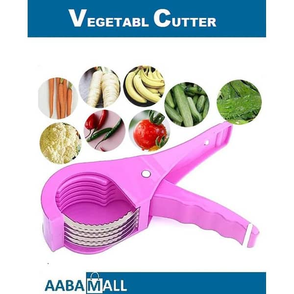 Kitchen Cutter Vegetable Fruit Cutter Slicer Multi Purpose Sharp Cuter Kitchen Gadget Tool for Banana Carrot Gobhi Cauliflower Cucumber Tomatoes Green Chili Almonds Cutting - Multi Purpose Easy