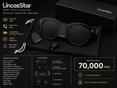 LincasStar Smart Audio and camera Sunglasses