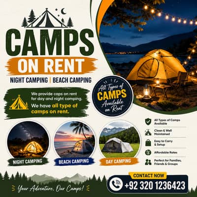 Camps on Rent | Day & Night Camping | Beach Camping
