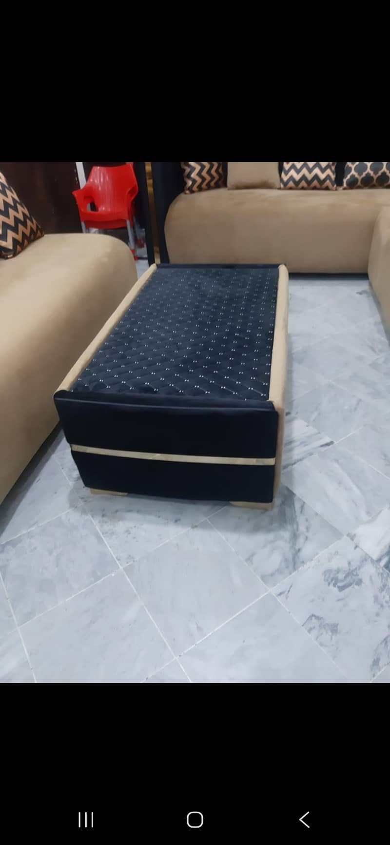 L shape sofa with table and stool 3