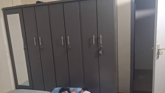 wardrobe with boxes