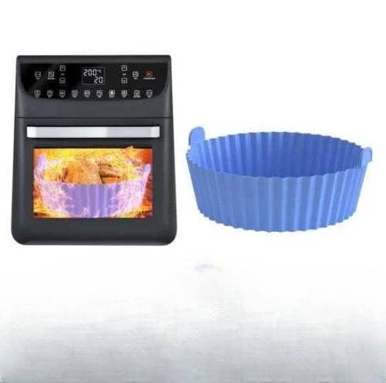 Silicone Moulds for Hot Air Fryer, Reusable Air Fryer Silicone, Soft and Non-Sticky Silicone Insert, Universal Airfryer Accessories for Oven, Microwave