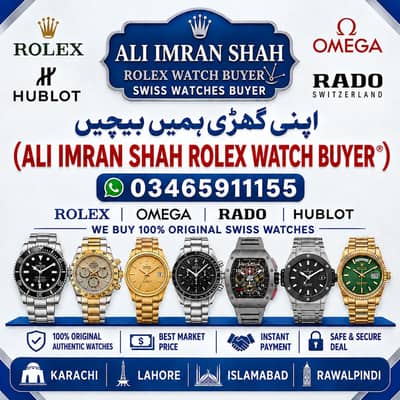 Watch Purchaser Rolex Datejust Omega Seamaster Cartier Rado IWC