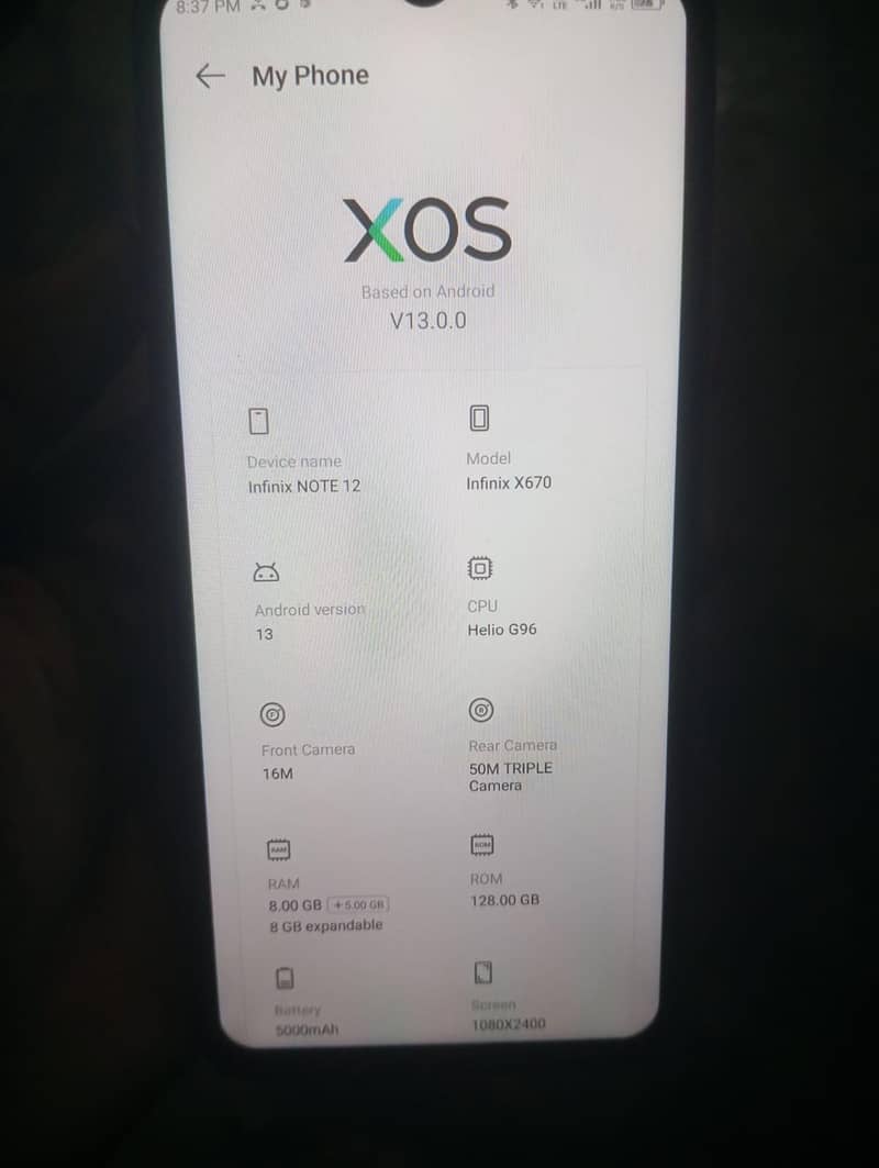 Infinix note12 6