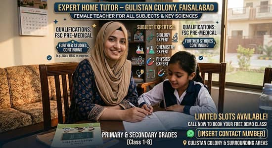 Female home tutor available.