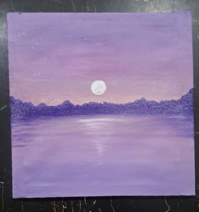 Handmade Moonlight Painting 