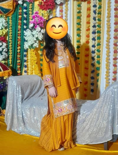 Mehndi sharara dress for 8 y/o