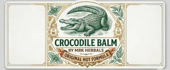 Crocodile Balm with original Thailand hot formula