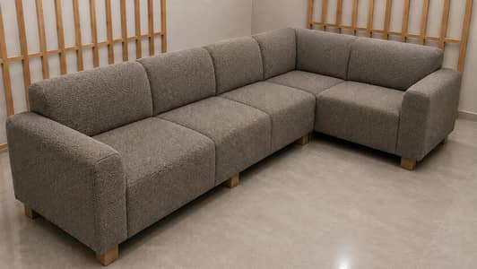 5seater Lshape sofa with cushions