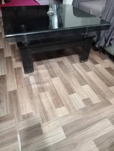 center table glass and wood