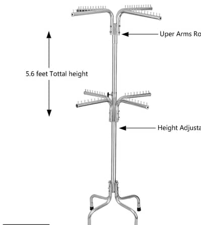 Rotatable 5.6ft Steel Towel Stand for Home & Boutique