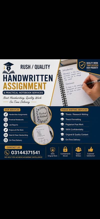 Academic Assignment and presentation services synopsis, proposal
