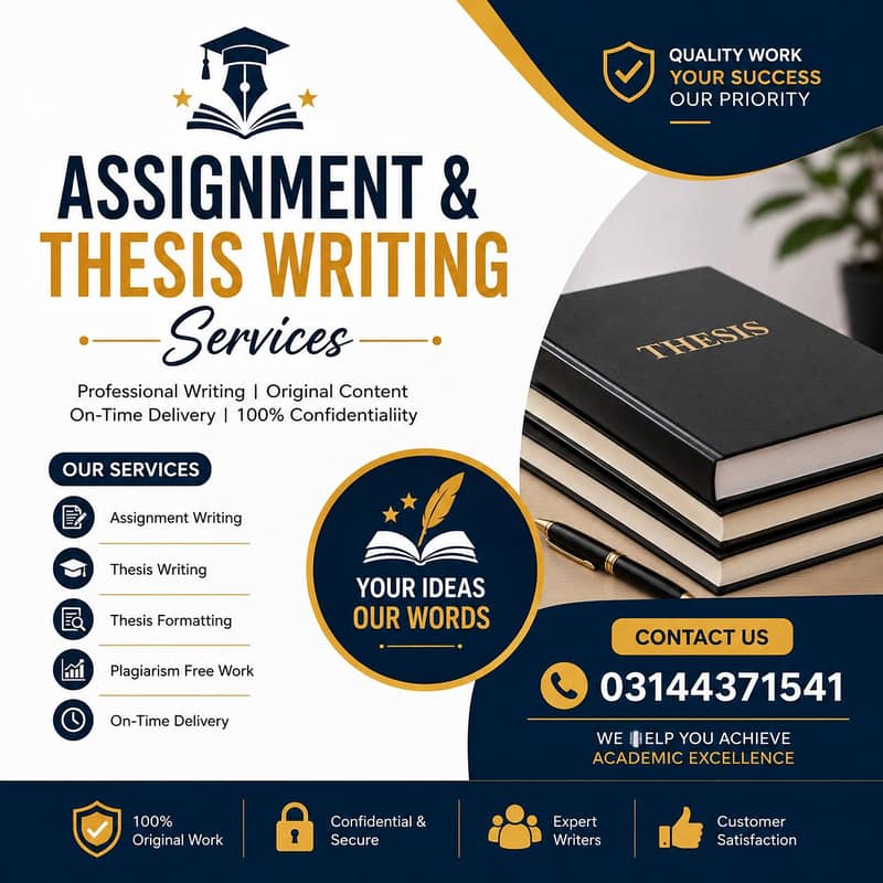 Academic Assignment and presentation services synopsis, proposal 1