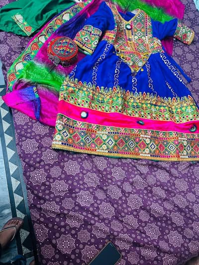 cultural kashmir dress with cap (4pcs)