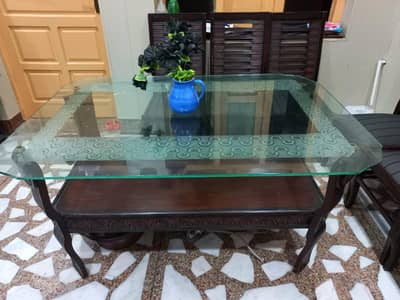 Modern Dining Table with 6 Chairs - Barely Used