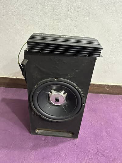 JBL woofer and 4 channel amplifier for sale