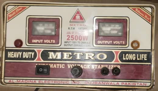 Automatic Voltage Stabilizer - 2500 Watts