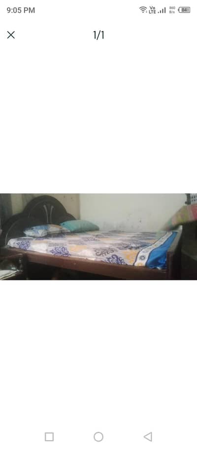 wooden bed