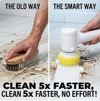 Electric Spin Scrubber - Bathroom & Kitchen Cleaning - Cordless clean