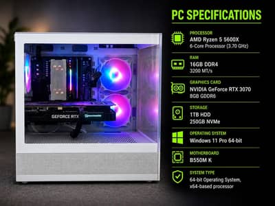 Gaming PC |  Ryzen 5 5600x | 16gb ram | Graphic card 3070 |