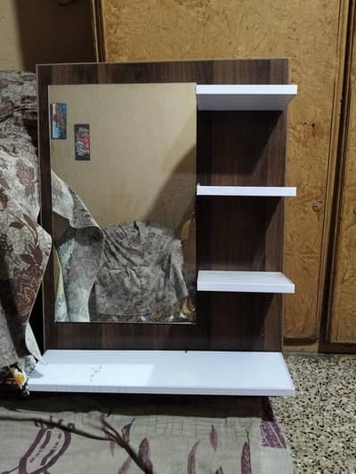 wall mirror with shelf