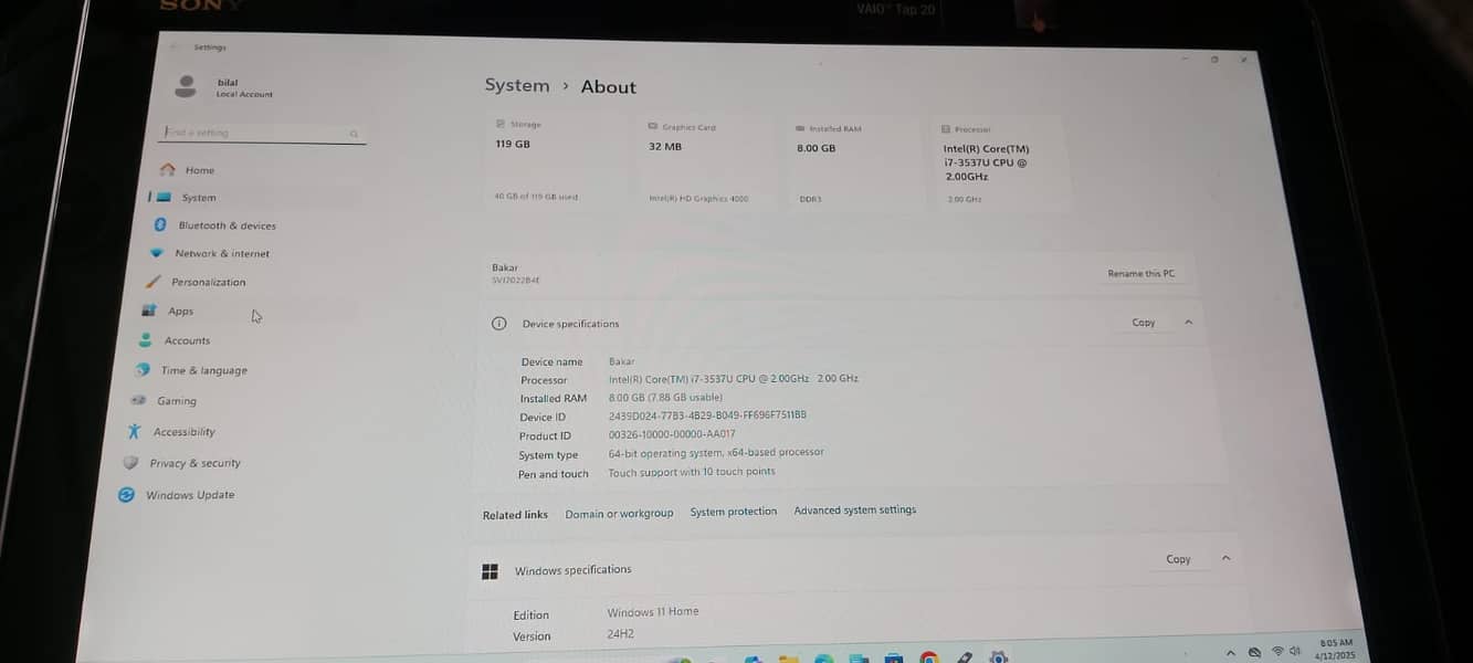 Vaio Led 3