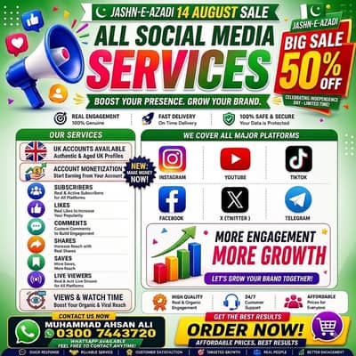 Social Media Marketing Services | TikTok, YouTube, Instagram, Facebook