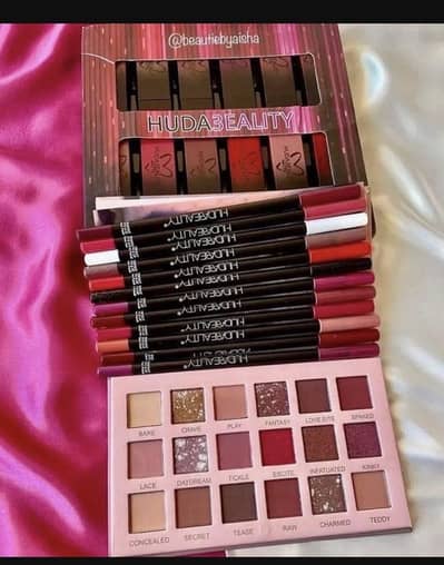 3 in 1 Makeup kit with 12 lipsticks and pencils