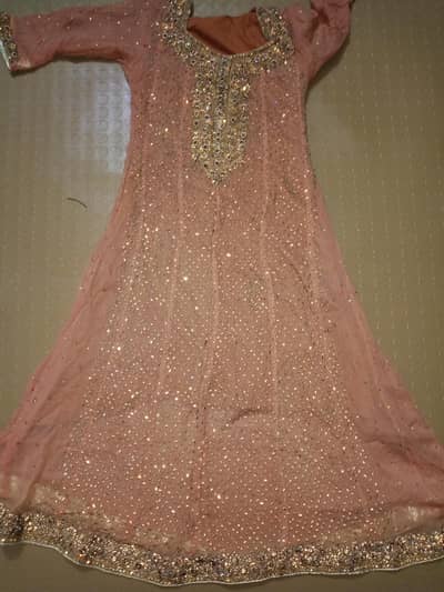 bridal micxi peach colour with jewelry