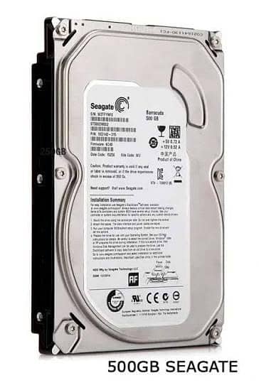 Seagate 500 gb HDD hard