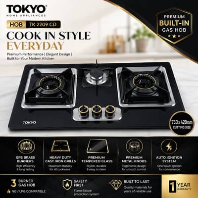 TOKYO Stainless Steel & Glass Hob Available In Wholesale Rates