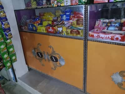 shop counter or rack