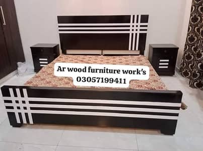 Double bed / bed set / wooden bed / bed / Furniture / king size bed