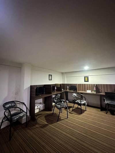 Perfect for Startups & Small Firms | 500 Sqft Mezzanine Floor Rent in DHA Ph 7 - Sehar Com Aera | Glass Cabin + Open Space | Reasonable Rent