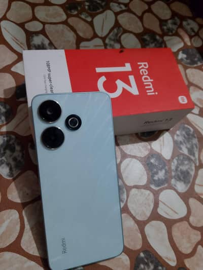 redmi13 with box . . charjer nh h