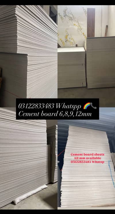 Cement board sheets all mm available here in whole sale price