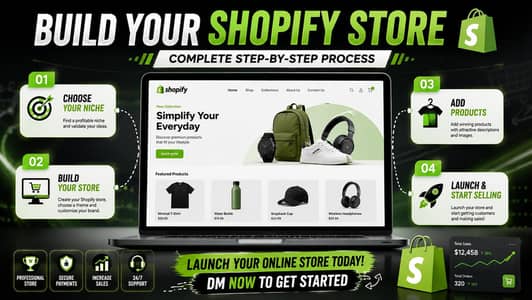 WANT TO CREATE SHOPIFY STORE price is in the description