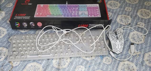 brand new rgb with 20 function keyboard and razor new mouse