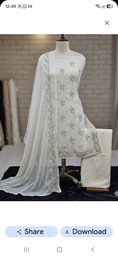 Fancy Unstitched Dress in Premium Stuff