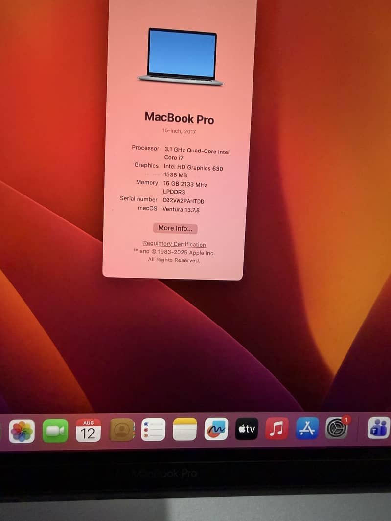 Mac Book Pro 2017 7