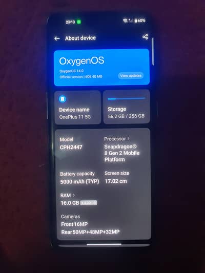 One Plus 11 16 gb 256gb