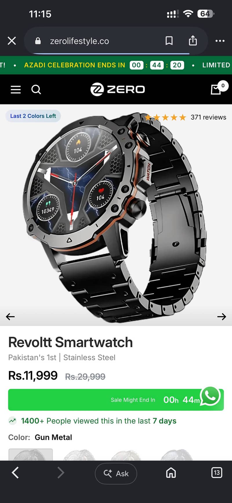 Zero smart watch 1