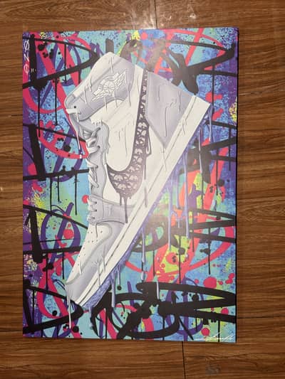 40/20 inches Nike X Dior Jordan Wall hanging canvas