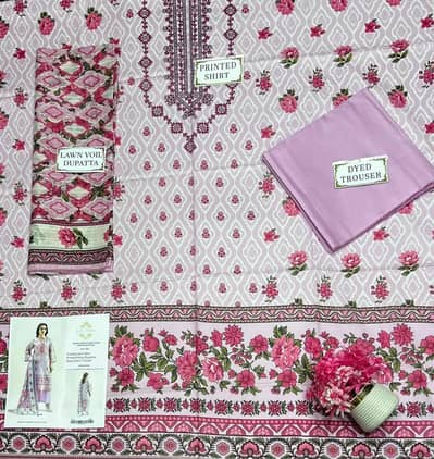 Printed Lawn 3 Piece Suit | Summer Collection | Unstitched