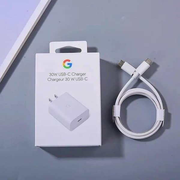 Original Google Pixel 30W USB-C Fast Charger Power Adapter WITH CABLE- Genuine & Rapid Charging for Pixel Devices