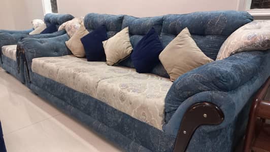 6-Seater Sofa Set with Center Table