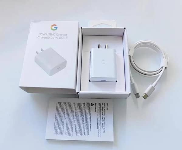 Original Google Pixel 30W USB-C Fast Charger Power Adapter WITH CABLE - Genuine & Rapid Charging for Pixel Devices