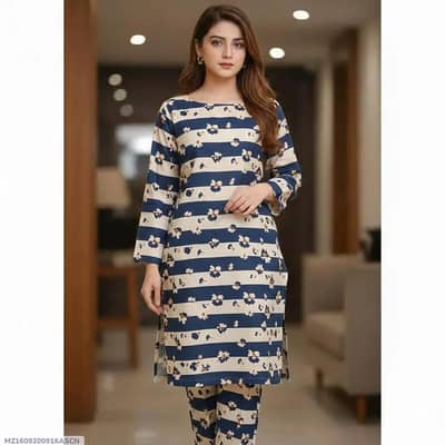 2 pcs Woman's unstitched Suit