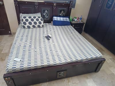 Double Bed with mattress , Dressing table, Wardrobe , side table